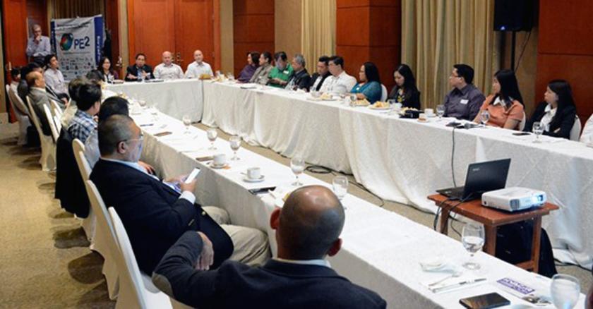 PE2 member firms gather for a general membership meeting in September 2018. (PE2 Photo, not used in BW article)